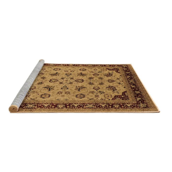 Sideview of Machine Washable Oriental Brown Industrial Rug, wshurb3226brn