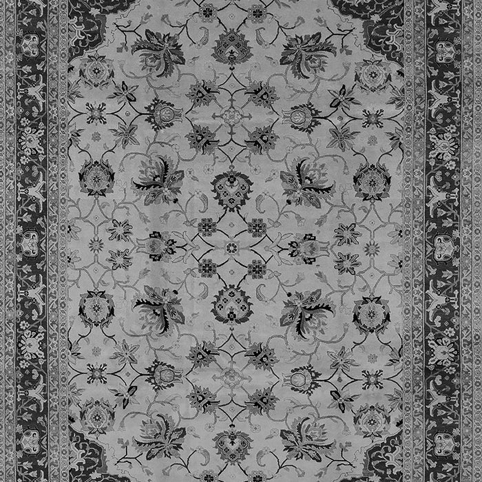 Machine Washable Oriental Gray Industrial Rug, wshurb3226gry