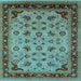 Square Oriental Light Blue Industrial Rug, urb3226lblu