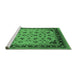 Sideview of Machine Washable Oriental Emerald Green Industrial Area Rugs, wshurb3226emgrn