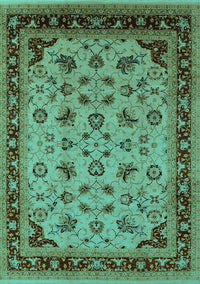 Oriental Turquoise Industrial Rug, urb3226turq