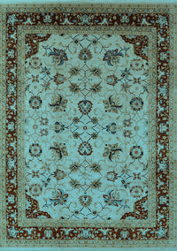 Oriental Light Blue Industrial Rug, urb3226lblu