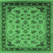 Square Oriental Emerald Green Industrial Rug, urb3226emgrn