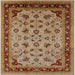 Square Mid-Century Modern Mahogany Brown Oriental Rug, urb3226