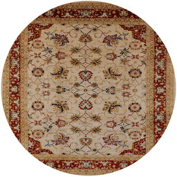 Round Machine Washable Industrial Modern Mahogany Brown Rug, wshurb3226