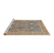 Sideview of Machine Washable Industrial Modern Dark Almond Brown Rug, wshurb3227