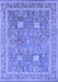 Machine Washable Oriental Blue Industrial Rug, wshurb3227blu