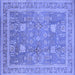 Square Oriental Blue Industrial Rug, urb3227blu