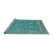 Sideview of Machine Washable Oriental Light Blue Industrial Rug, wshurb3227lblu