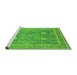 Sideview of Machine Washable Oriental Green Industrial Area Rugs, wshurb3227grn