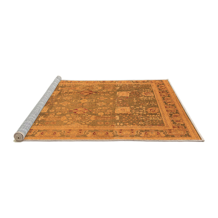 Sideview of Machine Washable Oriental Orange Industrial Area Rugs, wshurb3227org