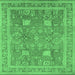 Square Oriental Emerald Green Industrial Rug, urb3227emgrn