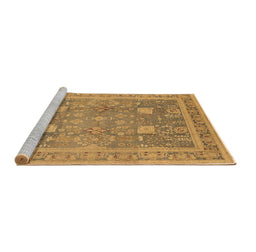 Sideview of Machine Washable Oriental Brown Industrial Rug, wshurb3227brn