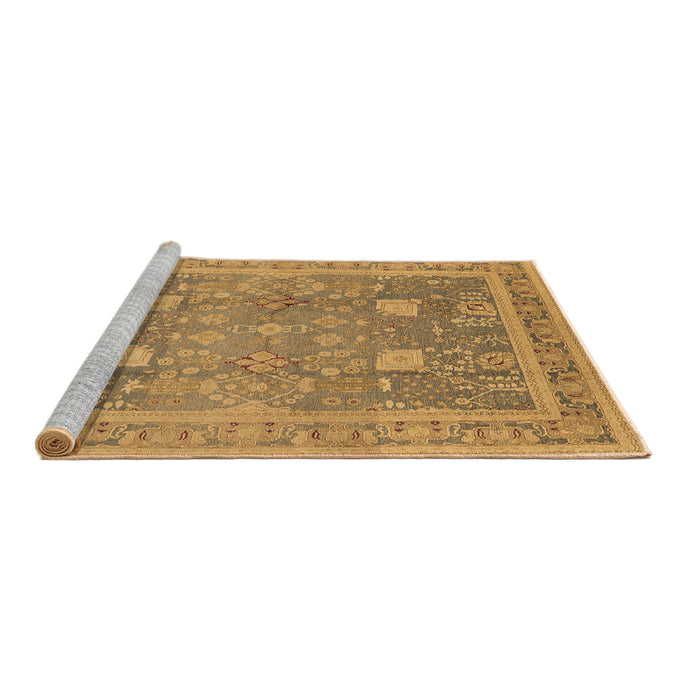 Sideview of Machine Washable Oriental Brown Industrial Rug, wshurb3227brn
