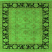 Square Oriental Green Industrial Rug, urb3228grn