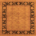 Square Oriental Orange Industrial Rug, urb3228org