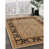 Mid-Century Modern Light Copper Gold Oriental Rug, urb3228