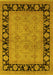 Oriental Yellow Industrial Rug, urb3228yw