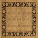 Square Oriental Brown Industrial Rug, urb3228brn