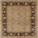 Square Mid-Century Modern Light Copper Gold Oriental Rug, urb3228