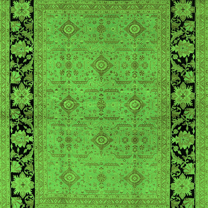 Machine Washable Oriental Green Industrial Area Rugs, wshurb3228grn