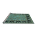 Sideview of Machine Washable Oriental Light Blue Industrial Rug, wshurb3228lblu