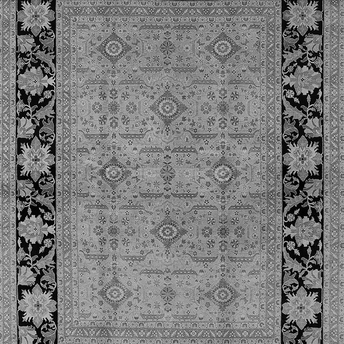Machine Washable Oriental Gray Industrial Rug, wshurb3228gry