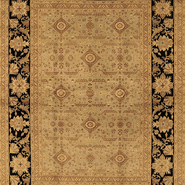 Machine Washable Oriental Brown Industrial Rug, wshurb3228brn