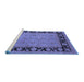 Sideview of Machine Washable Oriental Blue Industrial Rug, wshurb3228blu