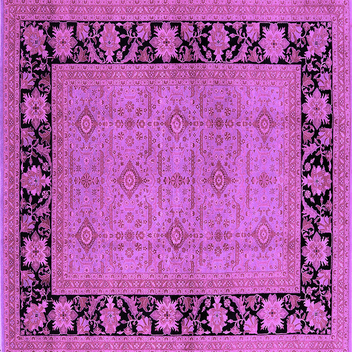 Square Machine Washable Oriental Purple Industrial Area Rugs, wshurb3228pur