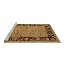 Sideview of Machine Washable Oriental Brown Industrial Rug, wshurb3228brn