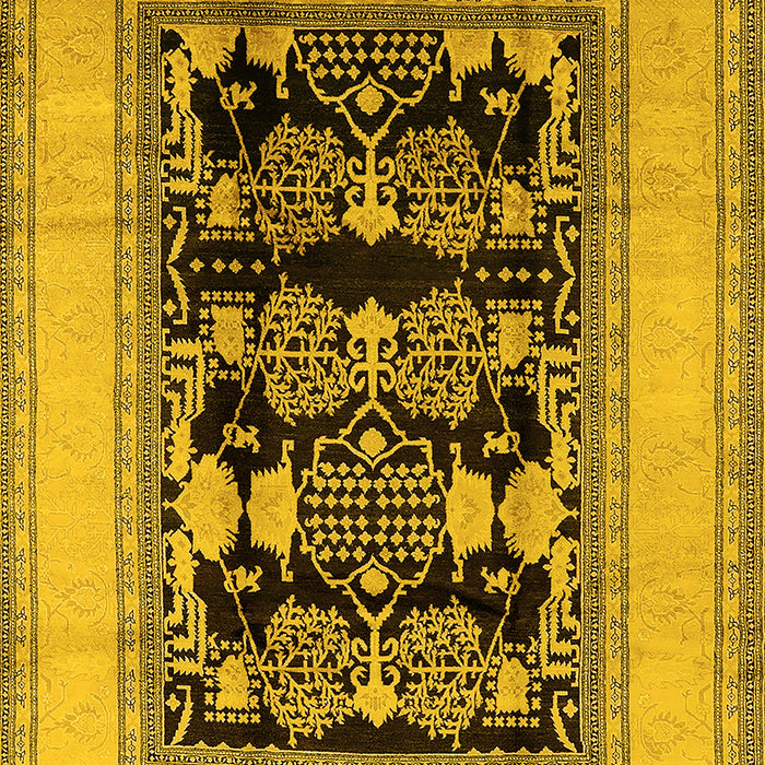 Oriental Yellow Industrial Rug, urb3229yw