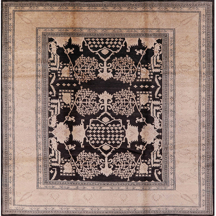 Square Machine Washable Industrial Modern Pastel Orange Rug, wshurb3229