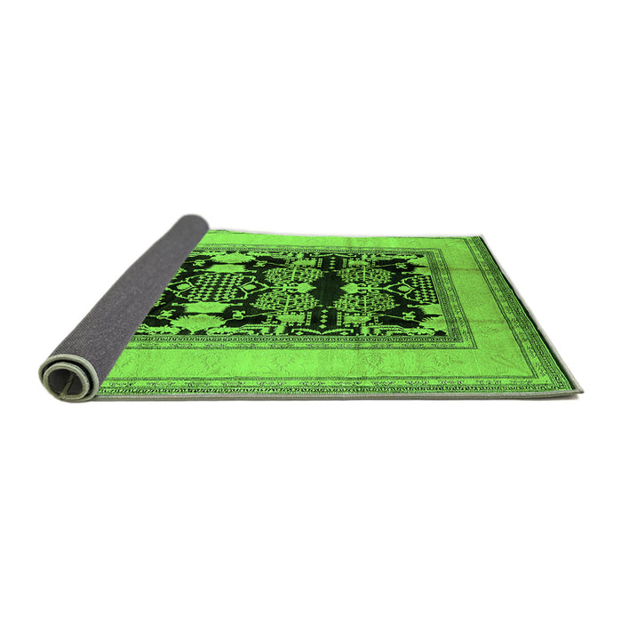 Sideview of Oriental Green Industrial Rug, urb3229grn