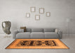 Machine Washable Oriental Orange Industrial Area Rugs in a Living Room, wshurb3229org