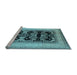 Machine Washable Oriental Light Blue Industrial Rug, wshurb3229lblu