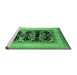 Sideview of Machine Washable Oriental Emerald Green Industrial Area Rugs, wshurb3229emgrn