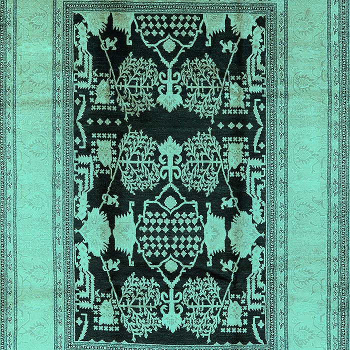 Oriental Turquoise Industrial Rug, urb3229turq