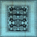 Square Oriental Light Blue Industrial Rug, urb3229lblu