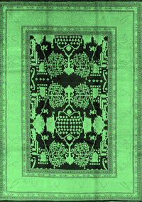 Oriental Emerald Green Industrial Rug, urb3229emgrn