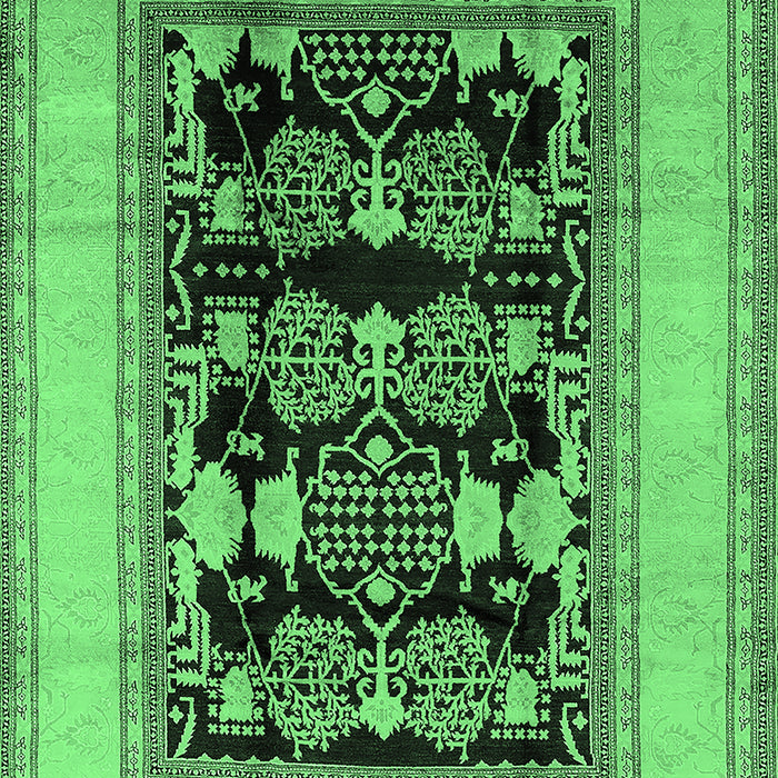 Oriental Emerald Green Industrial Rug, urb3229emgrn
