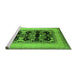 Sideview of Machine Washable Oriental Green Industrial Area Rugs, wshurb3229grn