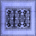 Square Oriental Blue Industrial Rug, urb3229blu