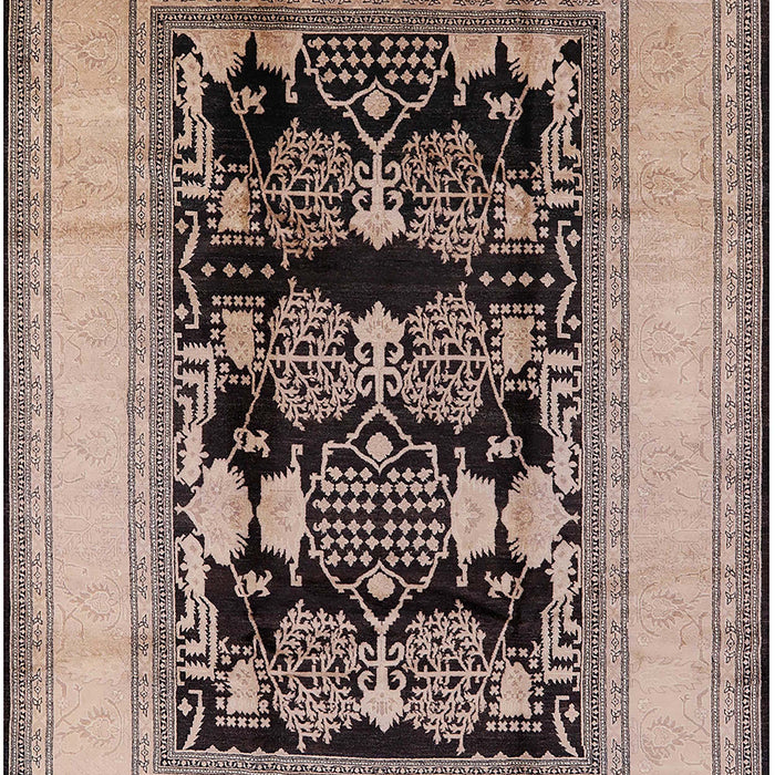 Mid-Century Modern Pastel Orange Oriental Rug, urb3229