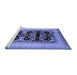 Sideview of Machine Washable Oriental Blue Industrial Rug, wshurb3229blu