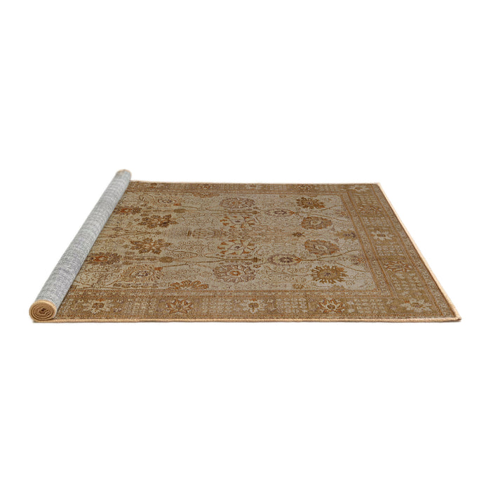 Sideview of Machine Washable Industrial Modern Dark Bisque Brown Rug, wshurb3230