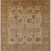 Square Mid-Century Modern Dark Bisque Brown Oriental Rug, urb3230