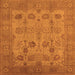 Square Oriental Orange Industrial Rug, urb3230org