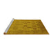 Sideview of Machine Washable Oriental Yellow Industrial Rug, wshurb3230yw