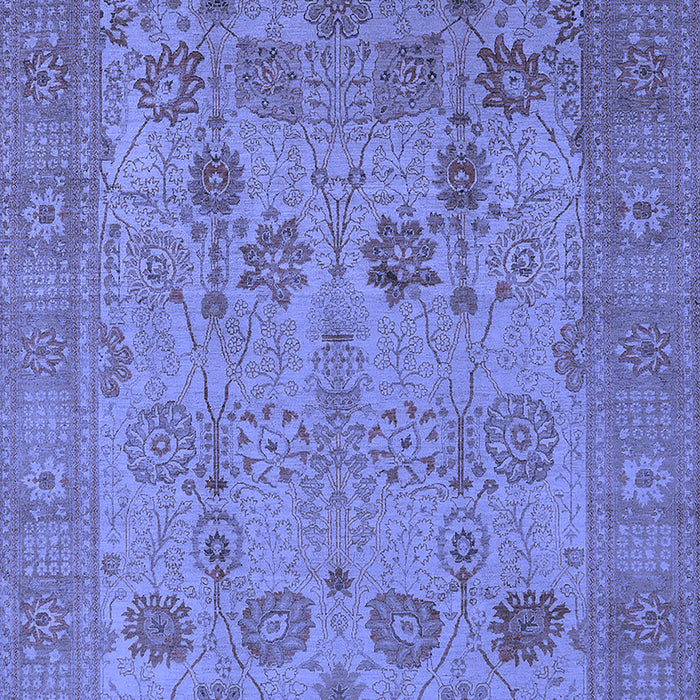 Machine Washable Oriental Blue Industrial Rug, wshurb3230blu